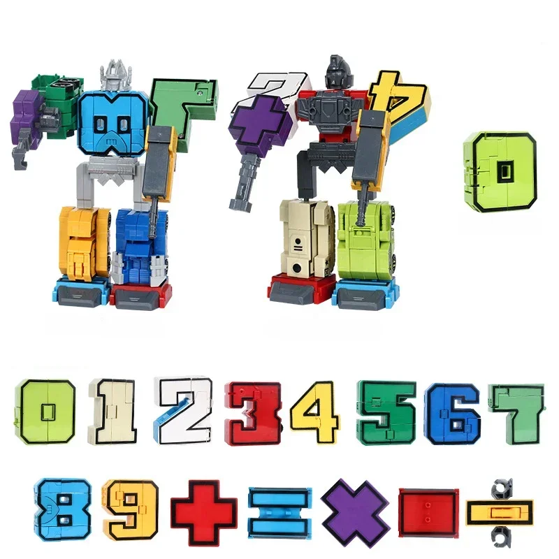 

15Pcs Transformation Number Robot Deformation Figures City DIY Creative Building Blocks Sets Friends Assembling Kids Toys Gifts