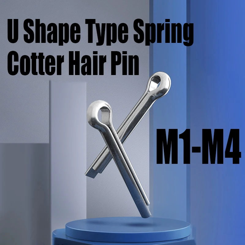 M1 M1.5 M2 M2.5 M3 M4 304 Stainless Steel U Shape Type Spring Cotter Hair Pin Split Clamp Tractor Open Elastic Clip For Car