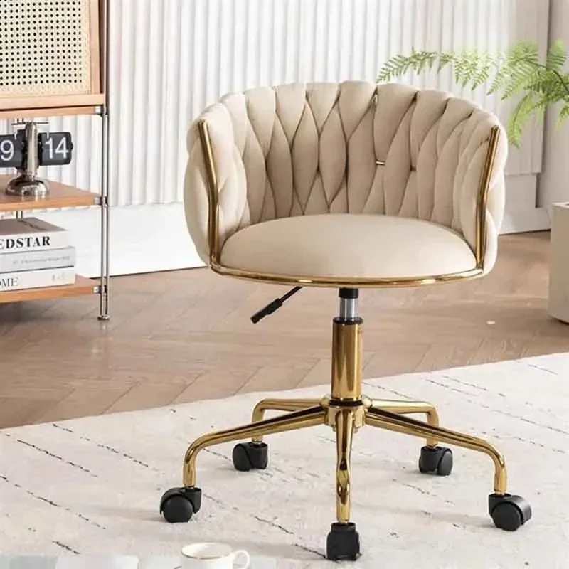 Home Girls Bedroom Makeup Chair, Comfortable for Long Periods of Time Grace Living Room Backrest Lift Swivel Chair JQM Furniture