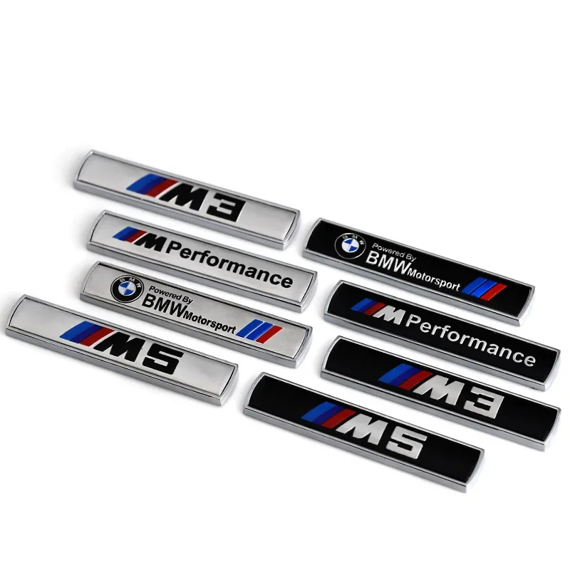 

2 pieces Metal Car Sticker Side Door Emblem Decals Badge for BMW M3 M5 Logo X1 X3 X5 F10 F01 F11 F20 F30 E34 E36 E87 E39 E60