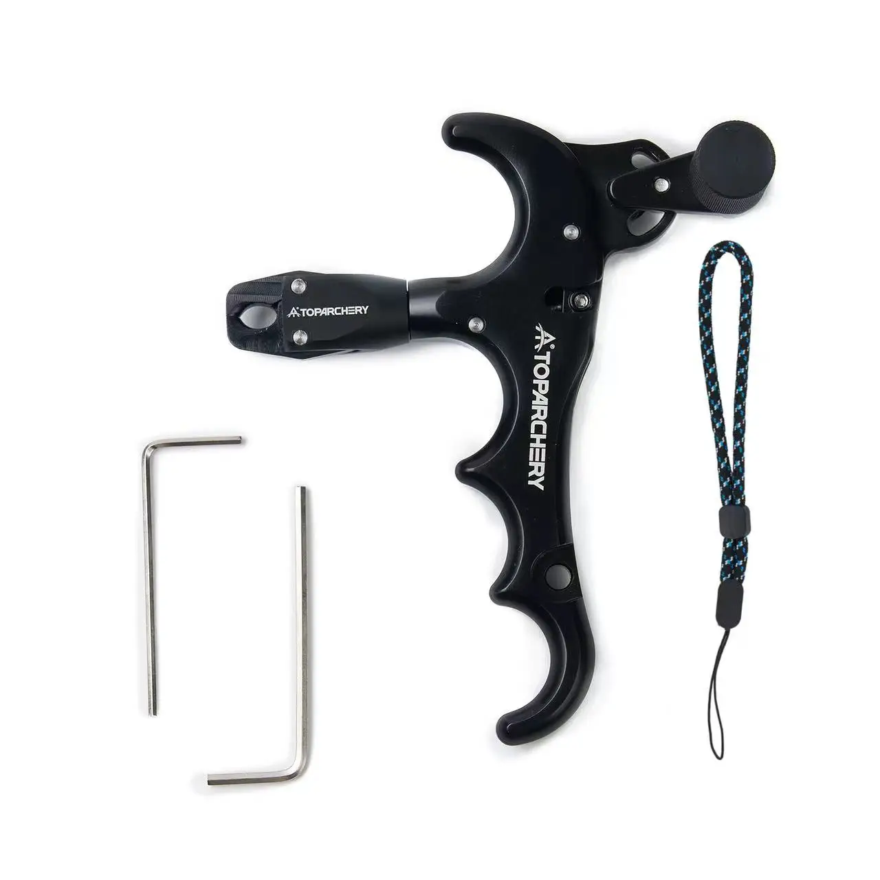 Toparchery  Bow Release 360 Adjustable Four finger Compound Three Color Aluminum Alloy Shooting Hunting Assistance