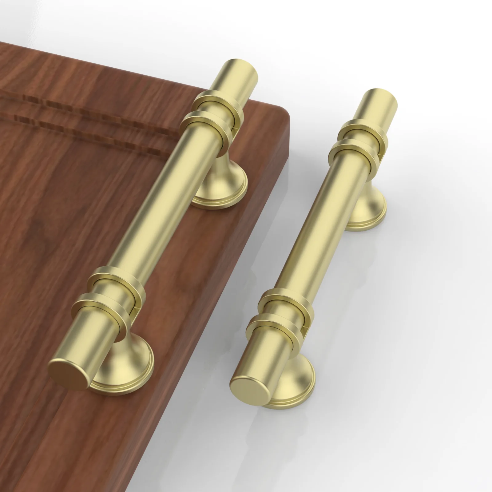 Alzassbg 10PCS Cabinet Handles Matte Gold Cabinet Pull Handles Heavy Duty Hardware Cupboard Drawer Pulls