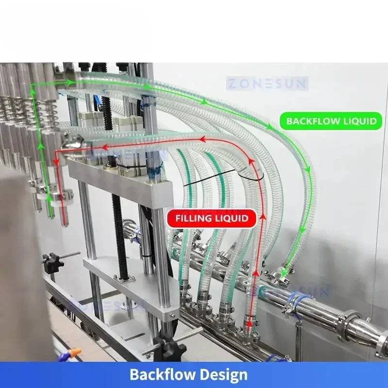 ZONESUN ZS-VTZL100 Riempitrice automatica per liquidi a 6 ugelli Riempitrice per pompa centrifuga