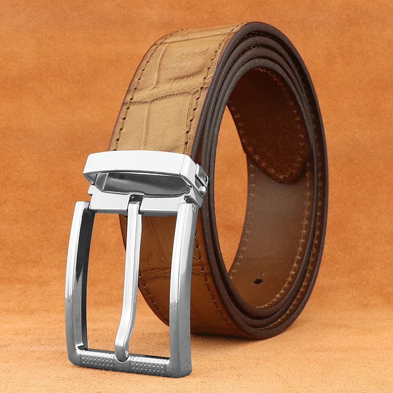 고품질 핀 버클 벨트 남자 블랙 컬러 3.3cm 와이드 카우 스킨 허리 스트랩 정품 가죽 허리띠 패션