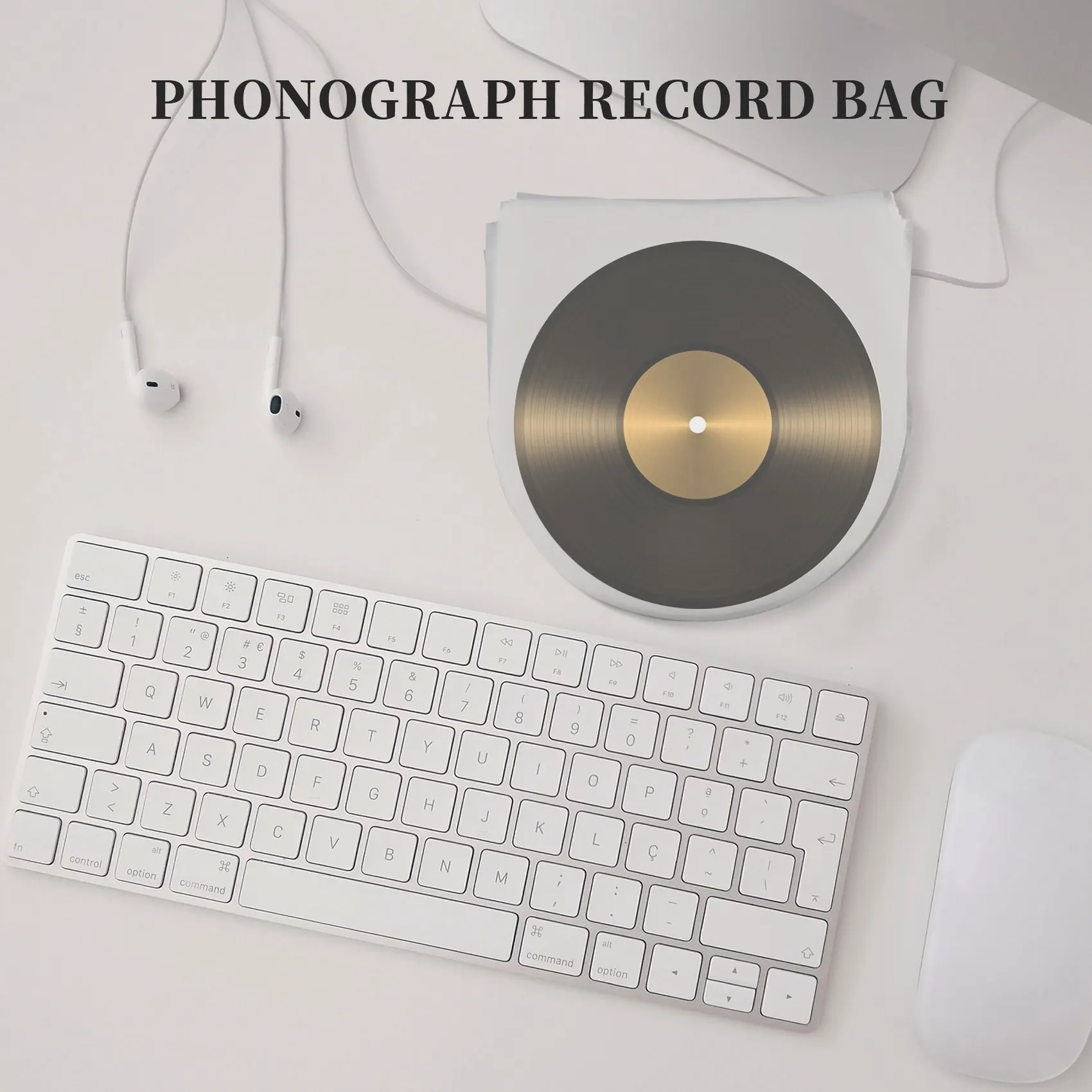 12 inch Vinyl Record Protecter LP Record Plastic Bags Anti-Static Record Sleeves Outer Inner Plastic Clear Cover -Grocery