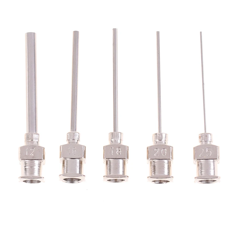 

NEW SALE 5Pcs Needle Blunt Tip Stainless Steel Syringe Dispenser Needles 12/16/18/20/25/G