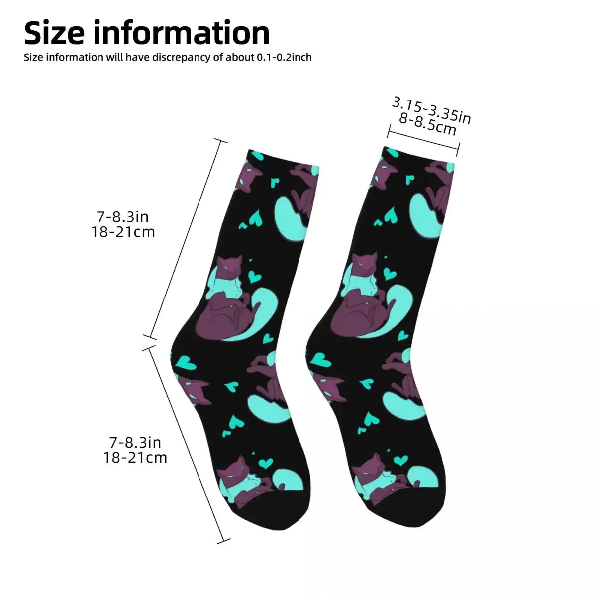 Melog Pattern Socks Harajuku Super Soft Stockings All Season Long Socks Accessories for Unisex Gifts