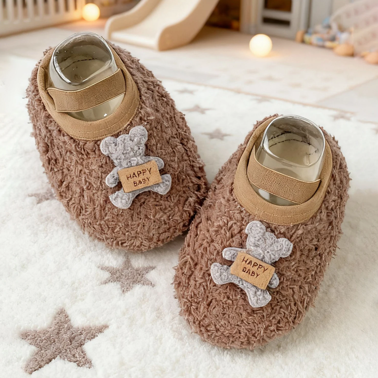 

Хлопковая обувь для родителей и детей, детские тапочки с плюшевым мишкой, теплые хлопковые тапочки, новый зимний стиль для мальчиков, девочек и взрослых.