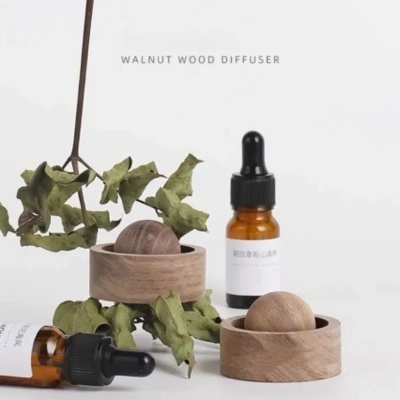 

Car & Home Essential Oil Diffuser - Made of Wood Mini Cute Natural Fragrance Diffuser Suitable for Bedroom Living Room Bathroom