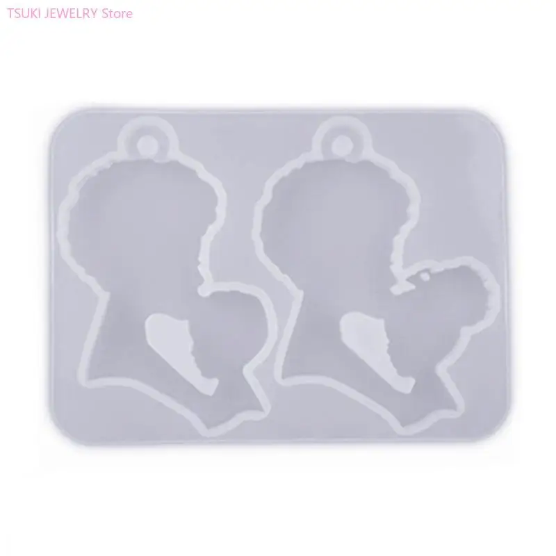 62KE DIY عيد الأم قلادة صب قالب من السيليكون عدة Keyrings فن الحرف اليدوية #3