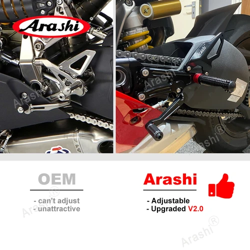 Imagen 2 del producto Arashi para DUCATI Panigale V4 / S / R 2018-2023 CNC reposapiés ajustable Rearset Rider juego de clavijas Pedal 2018 2019 2020 2021
