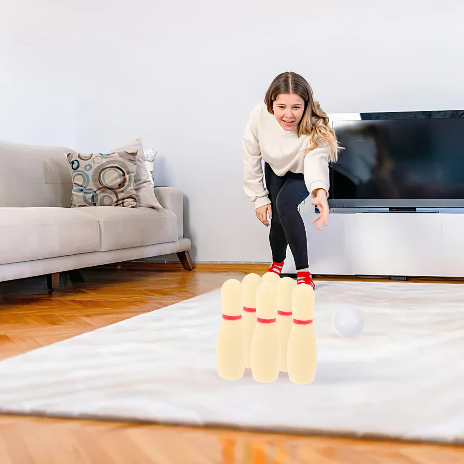 

1 set Kids Bowling For Kids Indoor Toys Toys Bowling Suitable All Weather Fun Mini Game Playground Plastic