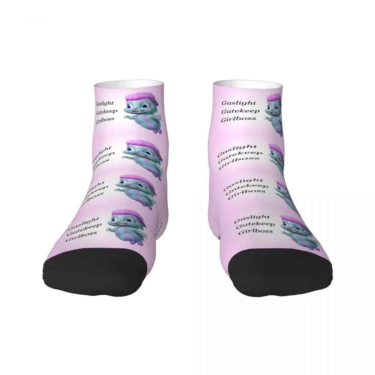 Happy Bibble Dress Socks Mens Womens Warm Funny Novelty Gaslight Gatekeep Girlboss Crew 