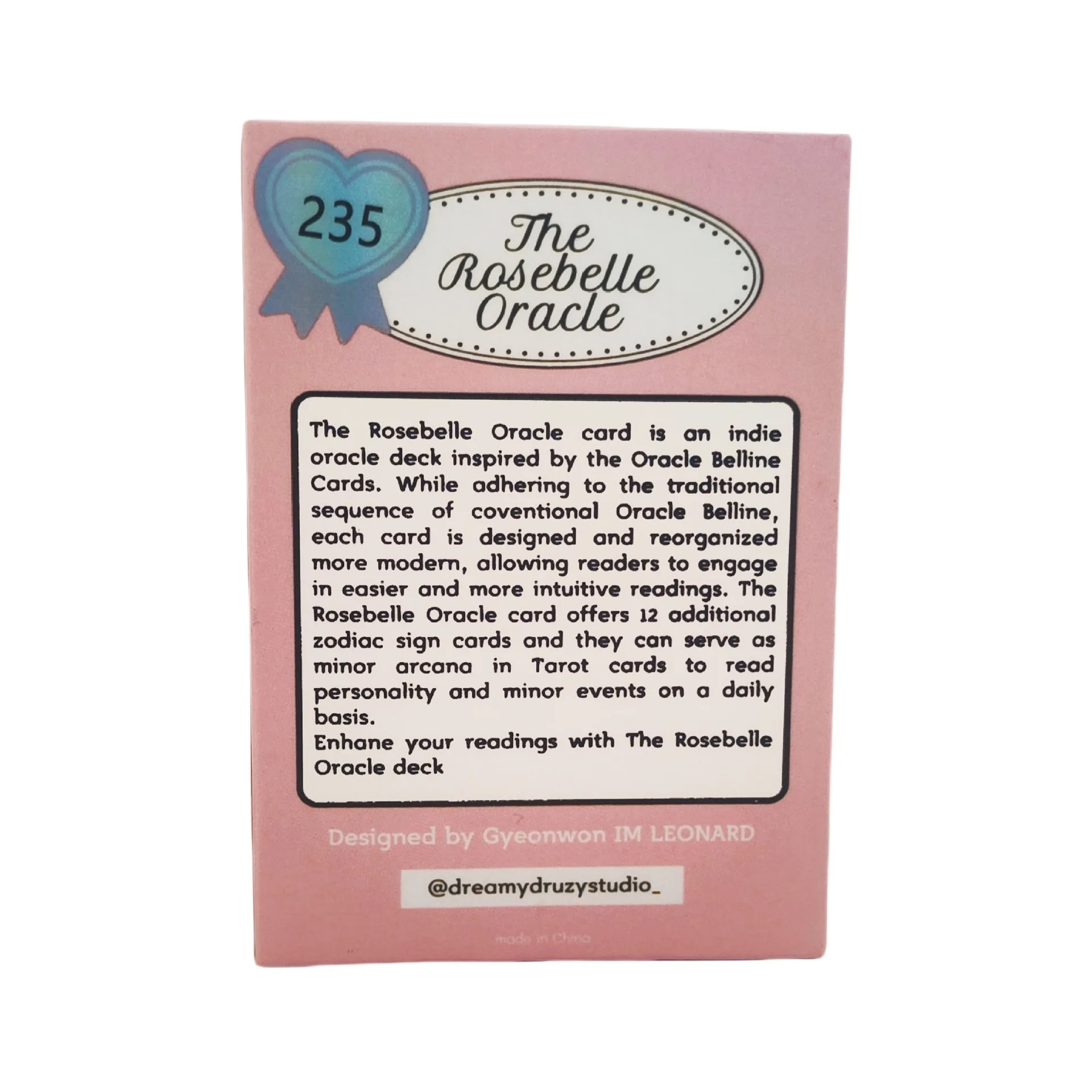 The Rosebelle Oracle Cards A 65 English Version Divination Edition Deck Board Game Cards for Party Playing