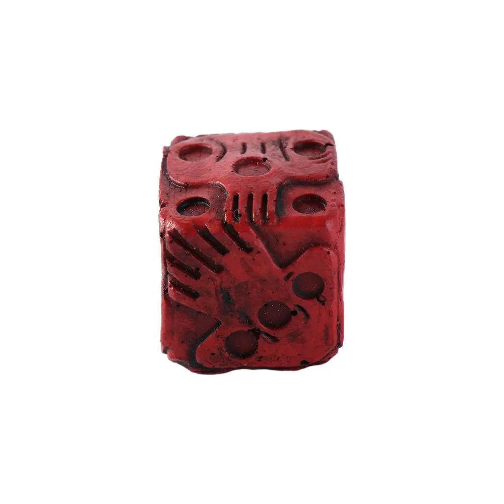 Scary Pub Dice Durable Skull Dice Resin Hand Carved Skeleton Dices Portable Wear-Resistant Ghostly Dice Set Halloween