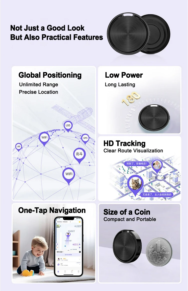 Tag Kompatibel mit Android Find Hub Bluetooth GPS-Tracker Google Find My Airtag Schlüsselanhänger Smart Tag Smart Life Positionierungsfinder – Detail 8
