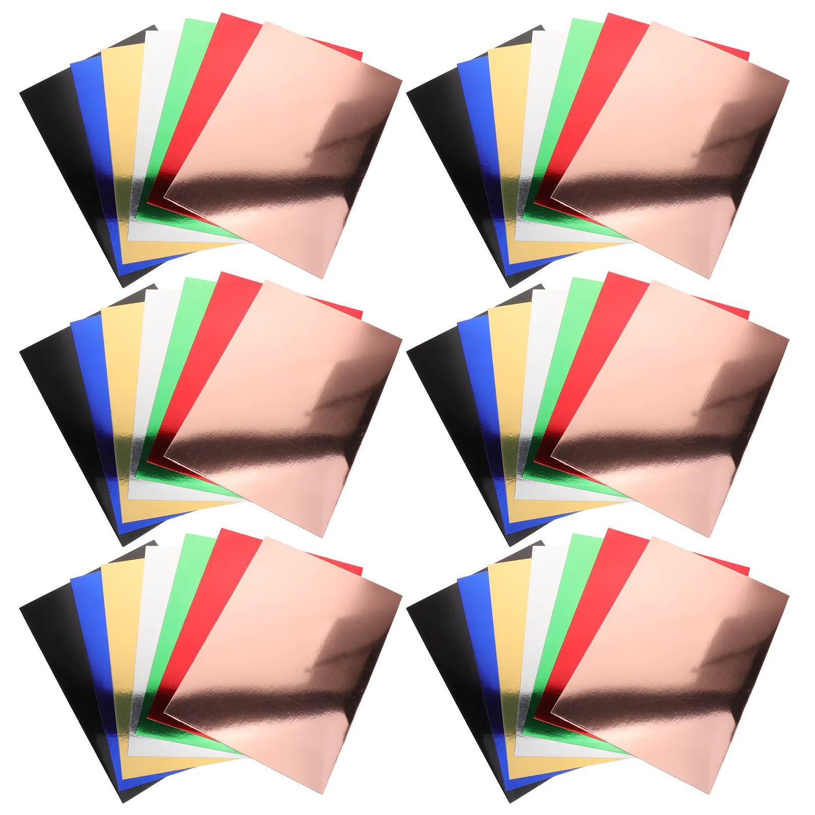 

60 листов бумаги для рукоделия с зеркальным эффектом, цветная фольгированная бумага для скрапбукинга и изготовления открыток