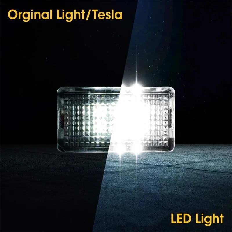 For Tesla Model 3 Y S X Ultra-bright Interior LED Lighting Bulbs Kit Accessories Fit Trunk, Frunk, Door Puddle, Foot-Well Lights