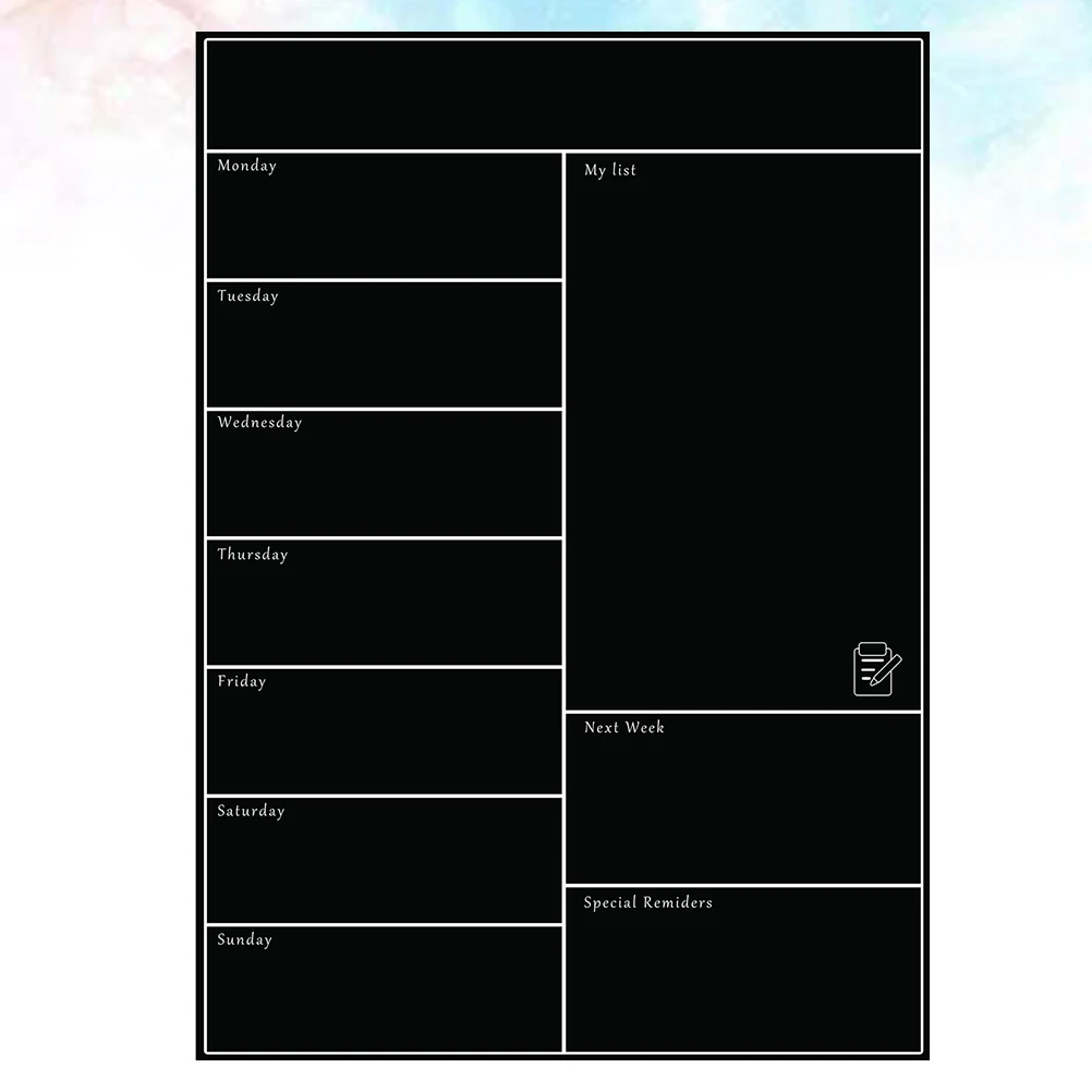 

Weekly Planner Magnetic Board Reusable A3 Black Sheet For Fridge Metal Surfaces Weekly Calendar Pad Calendar Label