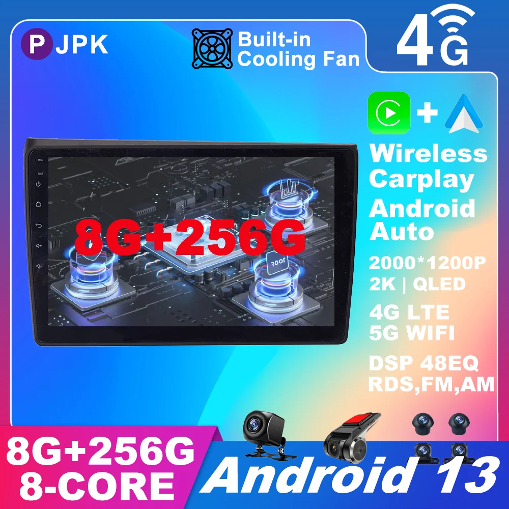 10.1 Inch Android 13 For Hyundai Mistra 2017 - 2018 Car Radio DSP Multimedia 4G LTE BT Stereo RDS AHD Video No 2din QLED WIFI