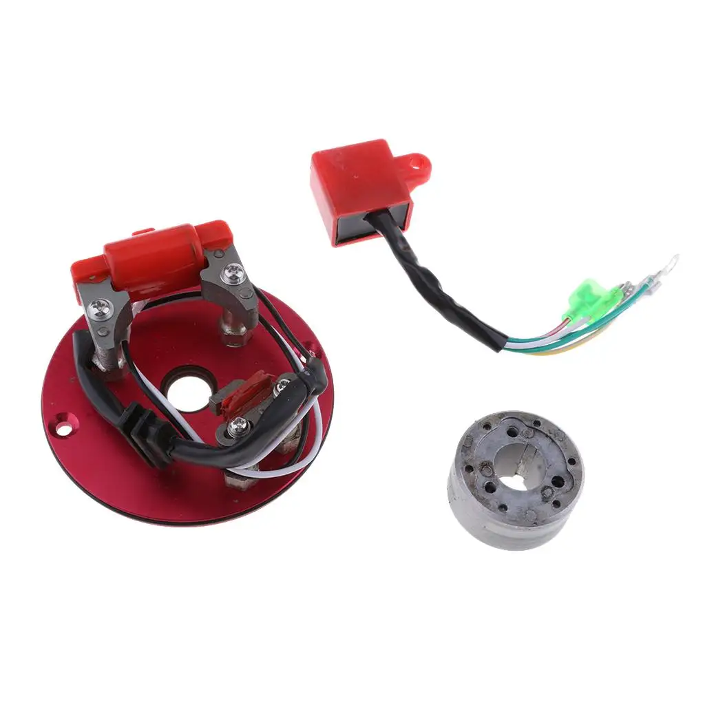 Rotor Magneto CDI Stator Kit Racing Ignition Upgrade for Dirt Bike 140cc Pit Bike 125 Cubes