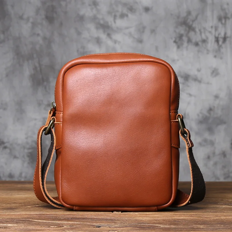 NZPJ Echtes Leder Herren Umhängetasche Lässige Umhängetasche Natürliches Rindsleder Vertikale Herrentasche Trend Tablet Computertasche – Detail 17