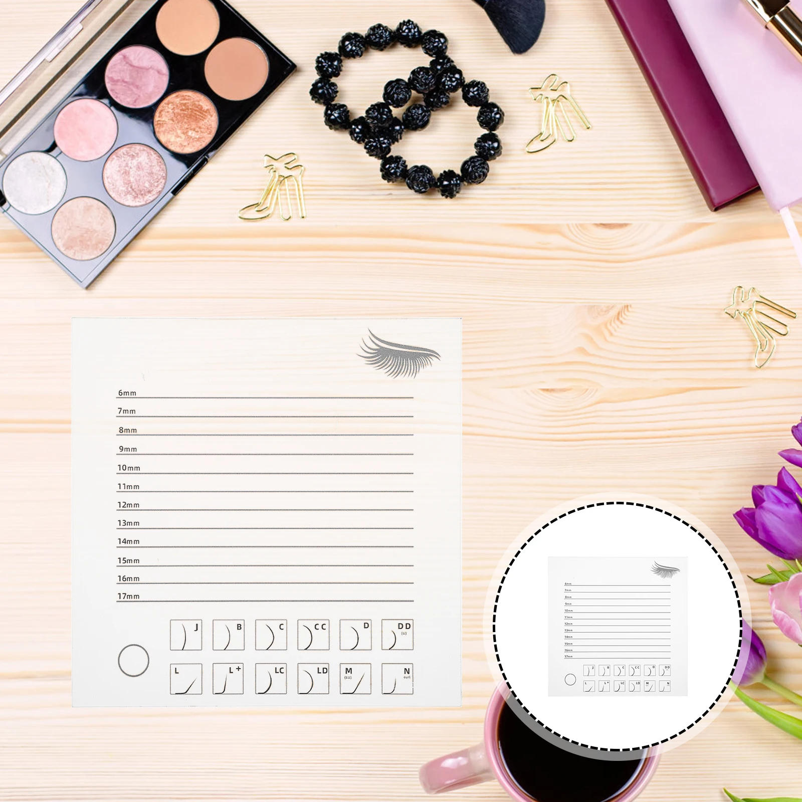 

Eyelash Display Board Grafting Tool Beauty Salon Supply False Eyelashes ganizer Eyelash Storage Pallet Acrylic Durable Practical