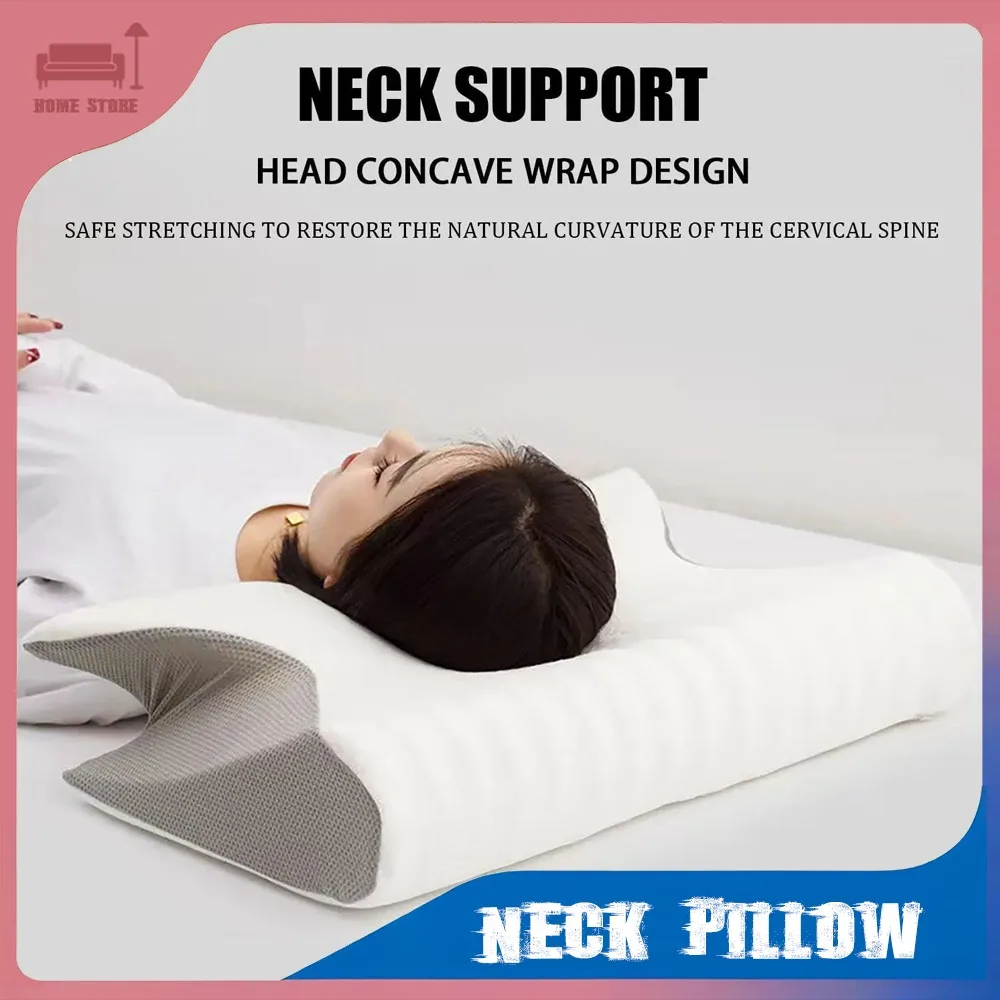 

Butterfly Sleep Memory Neck Pillow Slow Rebound Comfortable Foam Sleep Pillow Cervical Human Orthopedic Neck Massage Bedclothes