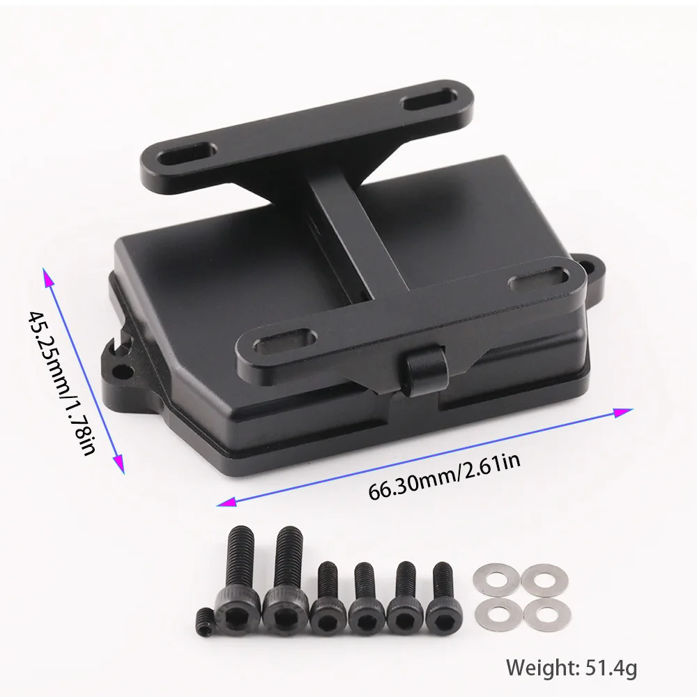 Receiver Box Cover With Bracket for TRXS 1/5 X-MAXX 6S/8S 1/6 XRT RC Car Monster Truck Upgrade Parts