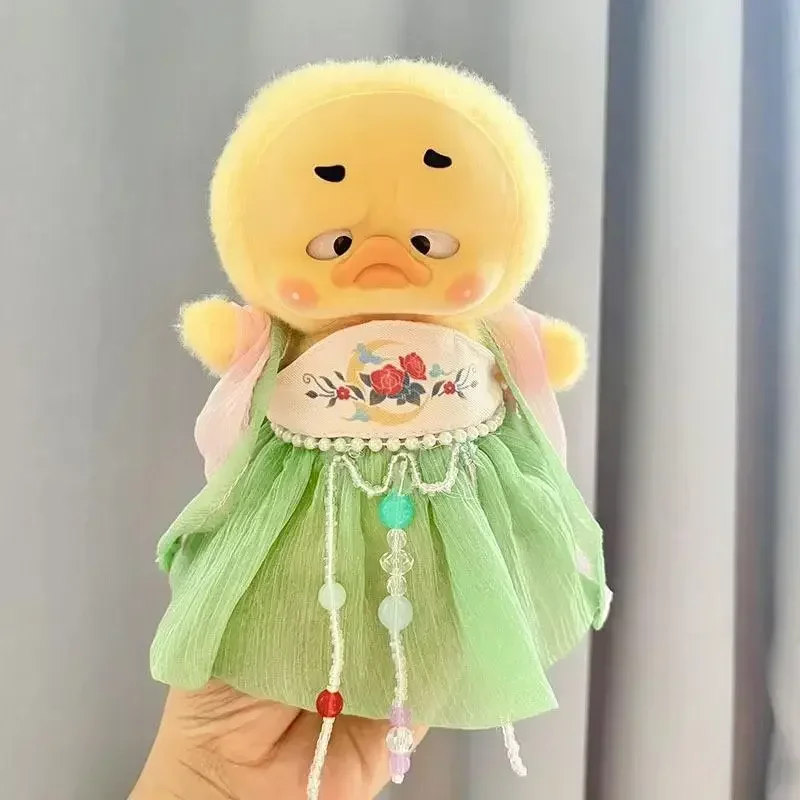 For Upset Duck Plush Series Accessories Cute Mini Doll Clothes for Yellow Duck Ancient Costume Dresses 15cm Dolls Accessories