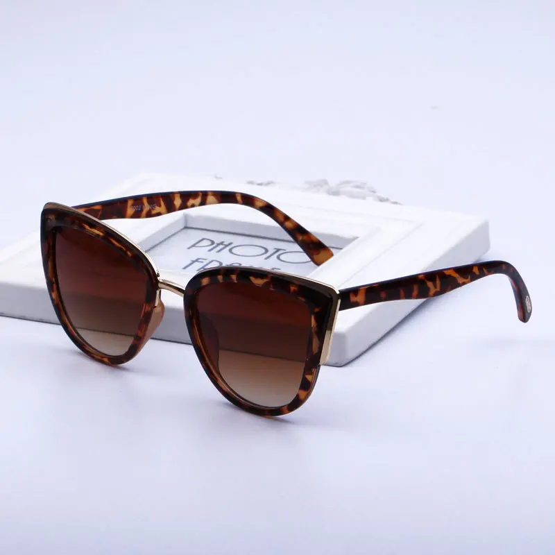 

Female Retro Cat Eye Sunglasses Ultraviolet-proof Leopard Print Sun Glasses Women Vintage Gradient Glasses Plastic Frame Eyewear