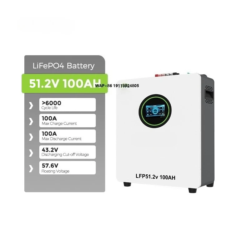 

Аккумулятор GOOTU LiFePO4 51.2В 100Ач 5кВтч с BMS и LED-дисплеем для домашнего хранения энергии, быстрая доставка