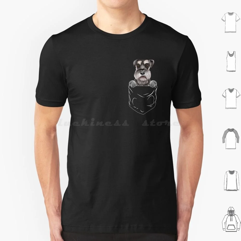 Dog In Pocket Miniature Schnauzer Funny Dog Lover T Shirt 6xl Cotton Cool Tee Dog In Pocket Miniature Schnauzer Funny Lover