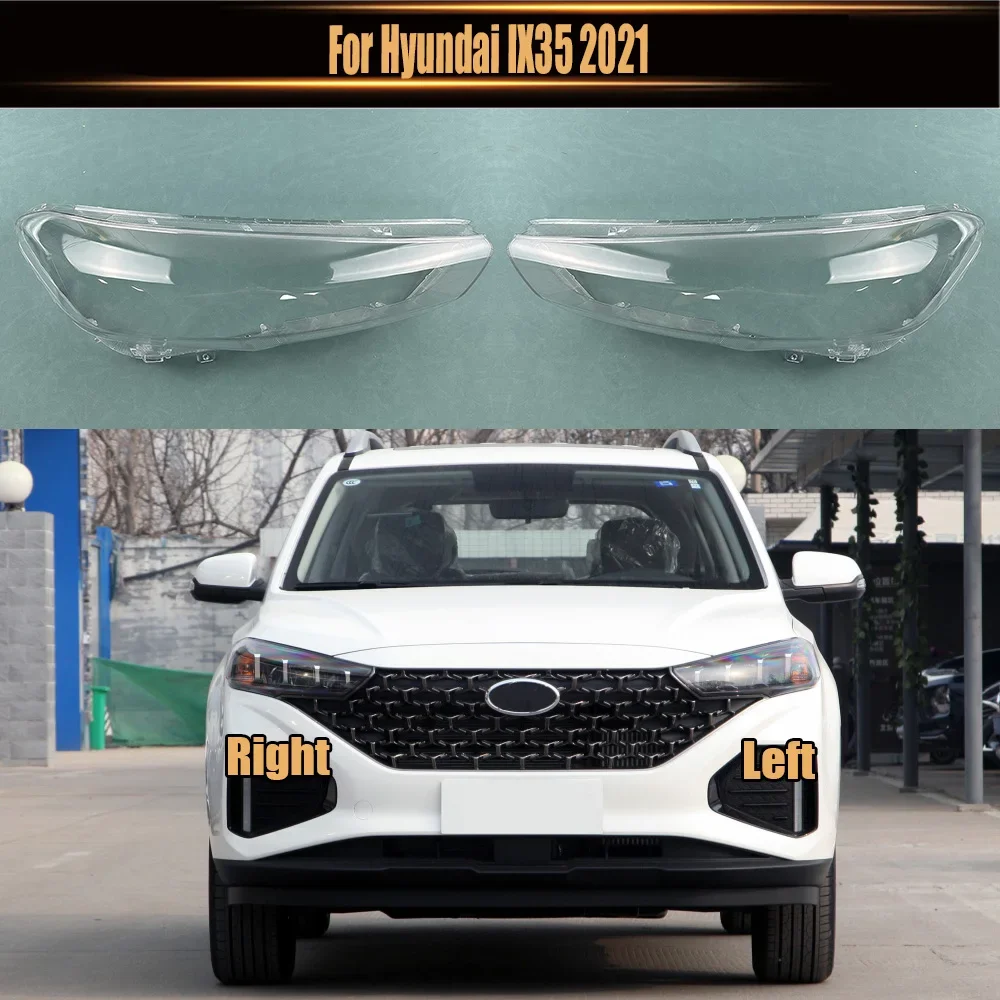 

For Hyundai IX35 2021 Car Front Headlight Cover Headlamp Lampshade Lampcover Head Lamp light Covers glass Lens Shell Caps