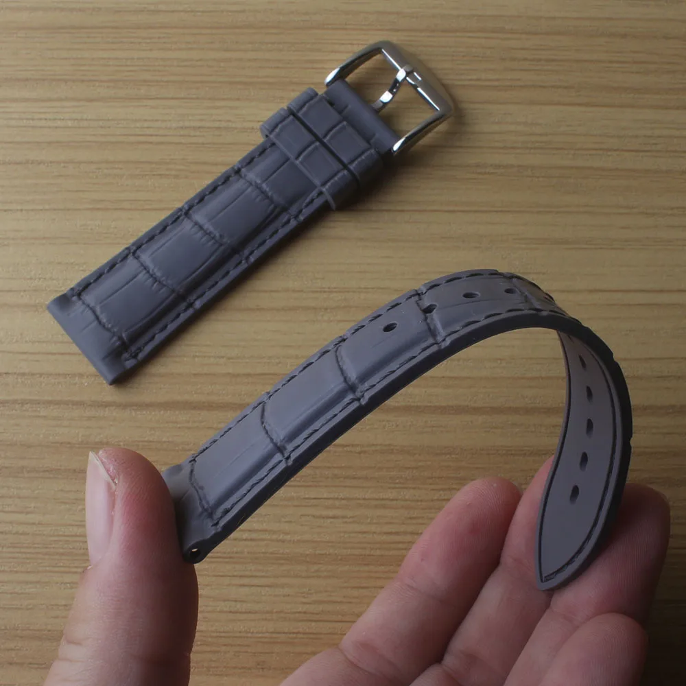 Watchband bamboo pattern grain strap suitable for Omega rolex tudor watches accessories 20mm 21mm 22mm quick release replacement