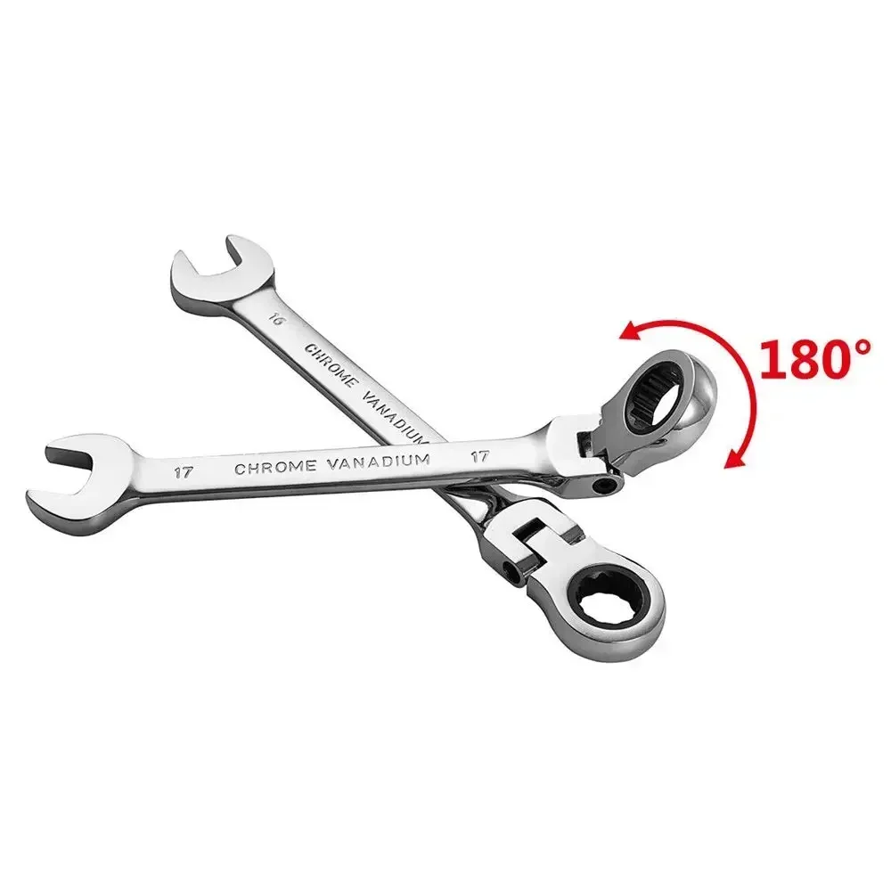 20Size 6-25mm Reversible Ratchet Wrench Ratcheting Socket Spanner Nut Hand Tools for Repair DIY