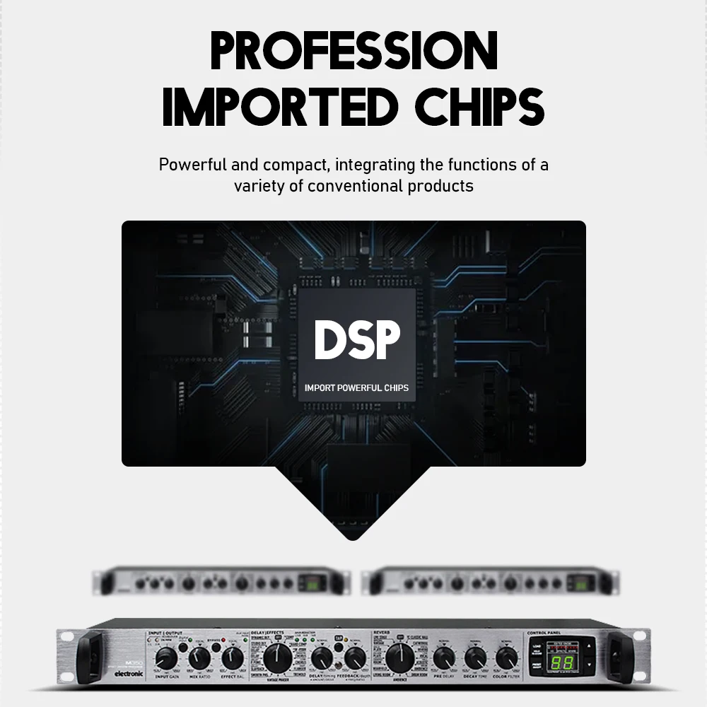 M350 전문 보컬 이펙터 스테레오 리버브 컨트롤러, DJ 무대 공연, 야외 회의 듀얼 엔진 디지털 프로세서