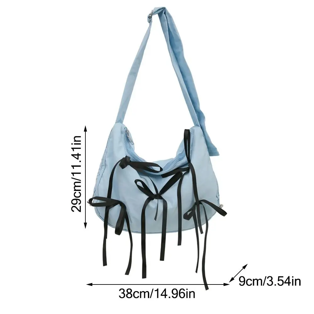 Bolsa de ombro de nylon de grande capacidade sacolas reutilizáveis Harajuku casual, uso diário, novo design