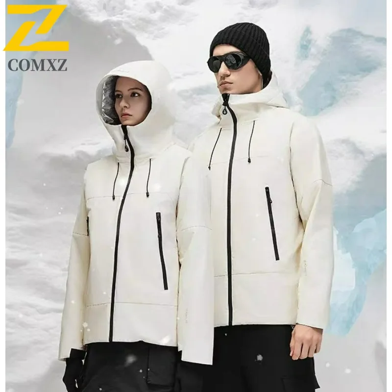 COMXZ Chaqueta يندبروف مقاوم للماء عادية في الهواء الطلق الدراجات معطف السفر المشي لمسافات طويلة ارتداء مقاومة حجم كبير الرجال سترة واقية سترة