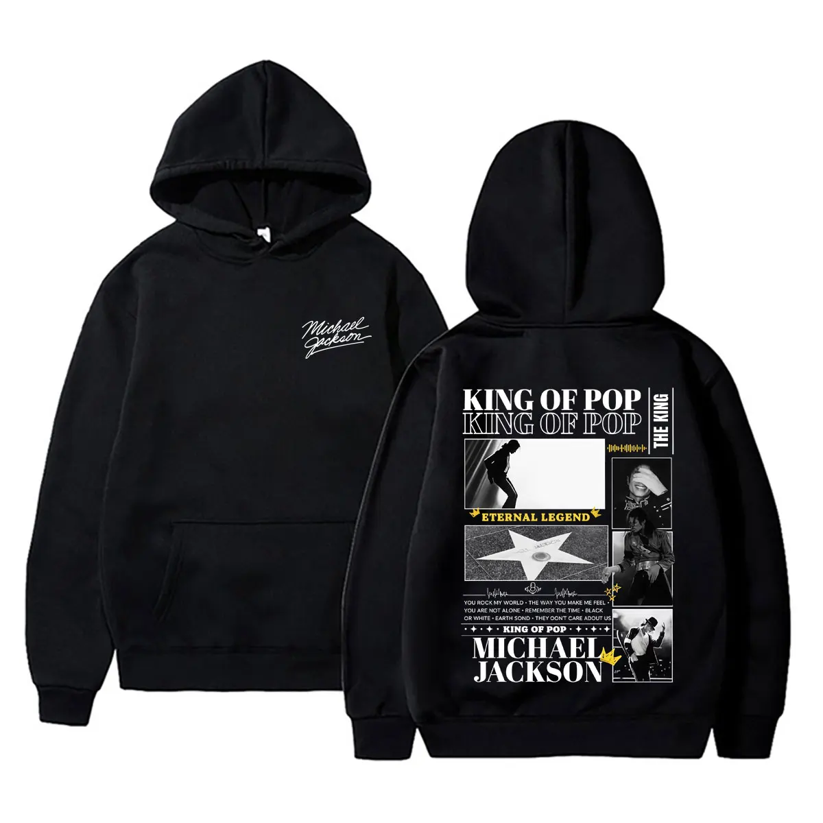 

Michael Jackson King of Pop 2026 Hoodie Men Women Retro Gothic Rock Streetwear Unisex Hip Hop Punk Oversized Pullover Hoodies