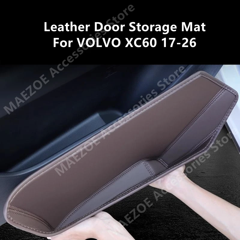 

Для VOLVO XC60 17-26: Кожаный коврик для хранения в дверях, аксессуары для защиты и модификации интерьера автомобиля