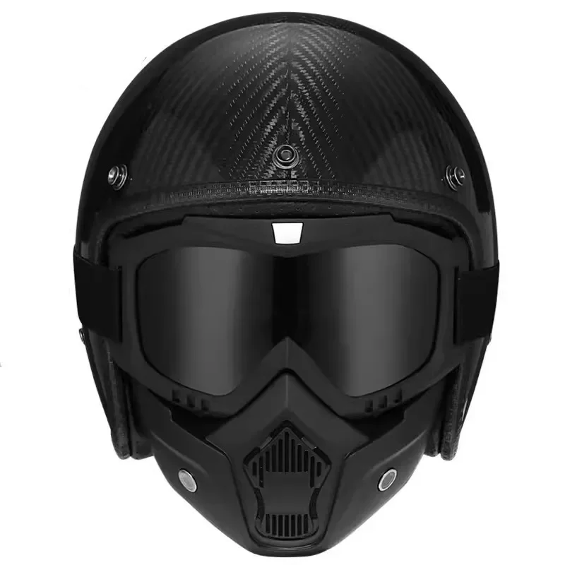 

Retro 3/4 Open Face Motorcycle Helmet DOT Approved Cafe Racer Chopper Casco Retro Style CE Certified