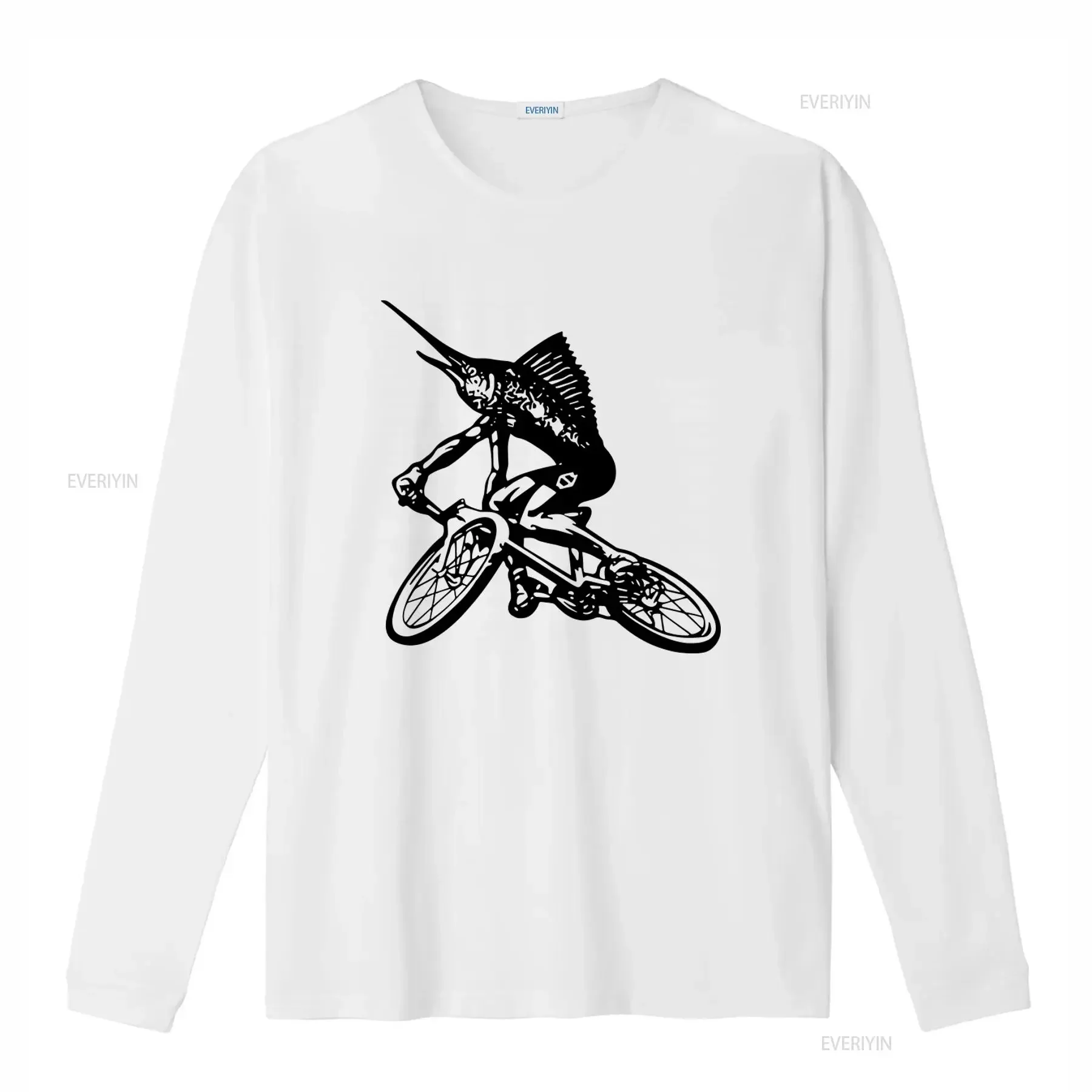 Gary Fisher Swordfish T Shirt for Men Unique Cycling and Marine Design vintage Washed Stretched streetwear homme Unisex fashion