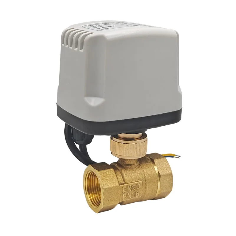 3-4s Quick-open Motorized Ball Valve Brass Female Thread Electric 2-port Valve For cut off or connect the medium in the pipeline