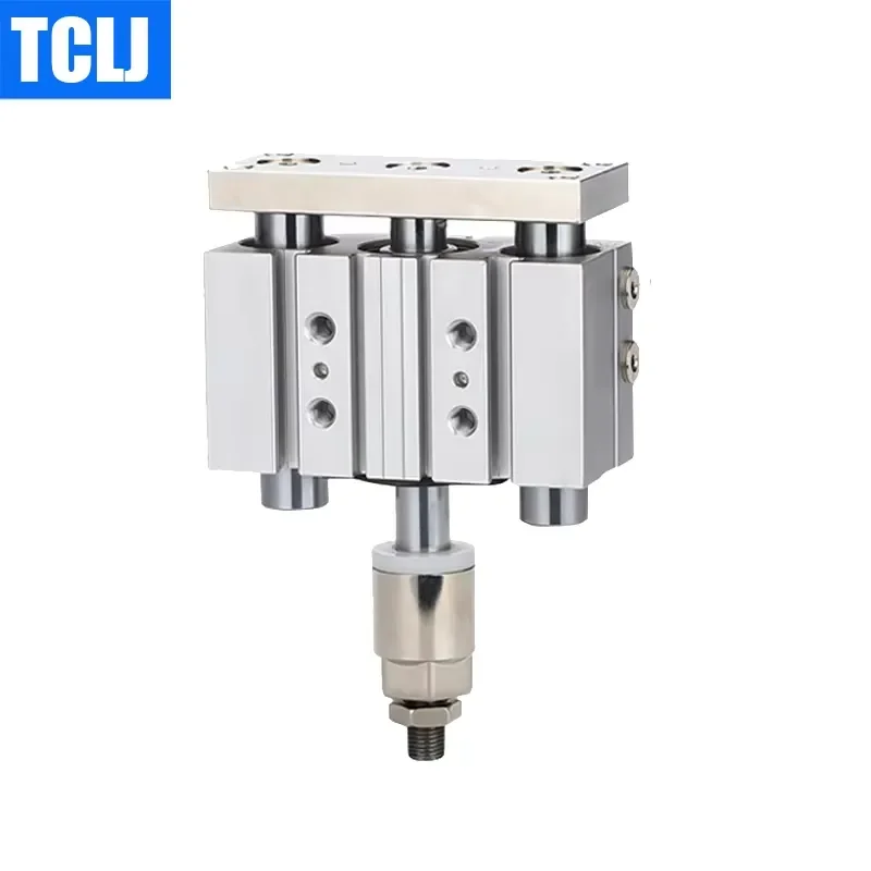 TCLJ12-10 TCLJ12-20 TCLJ16-30 12-60mm Bore Compact Three Axis Pneumatic Air Cylinder With Guide Rod Cylinders Piston