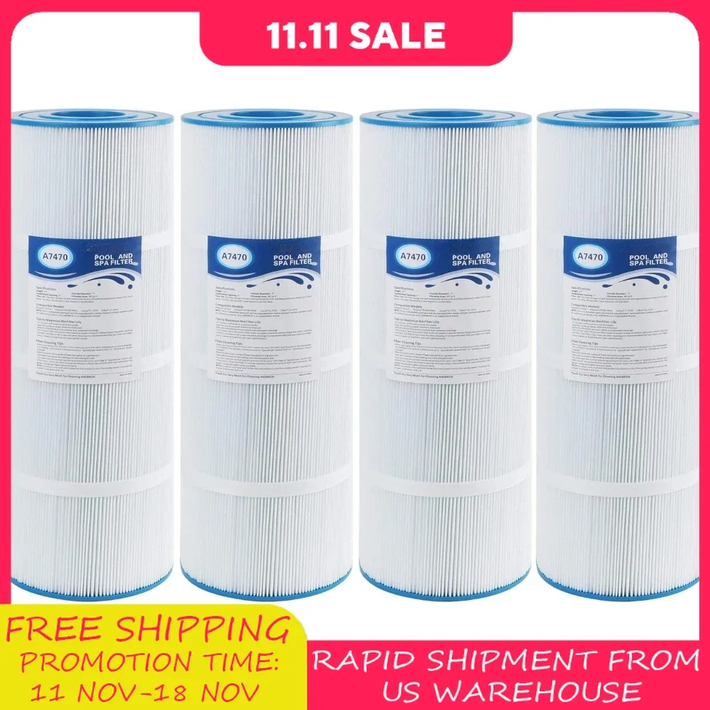 Filter material Pleated Fabric Filter Media Pool Filter Cartridge Replaces, 4X80 sq.ft. 4 Pack