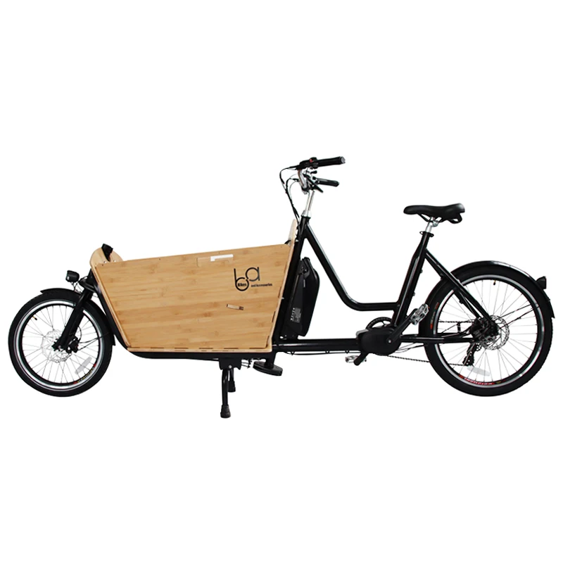 Customizable Manufacturer 250W 36v13ah Mid Drive Ebike Ecargo Family E Bicycle Cargo Electric Bicycle for Adults