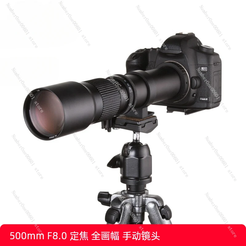 500mm Fixed Focus 1000 Lens 500mm F8+2x Telephoto Manual Lens To Shoot The Moon and Birds