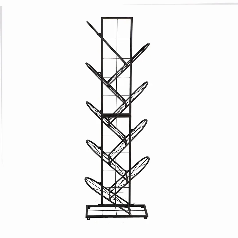 Ins Nordic Iron Art Tree Bookshelf Living Room, Study Office, Simple Bookshelf, Multi story Floor to Floor Student Bookcase