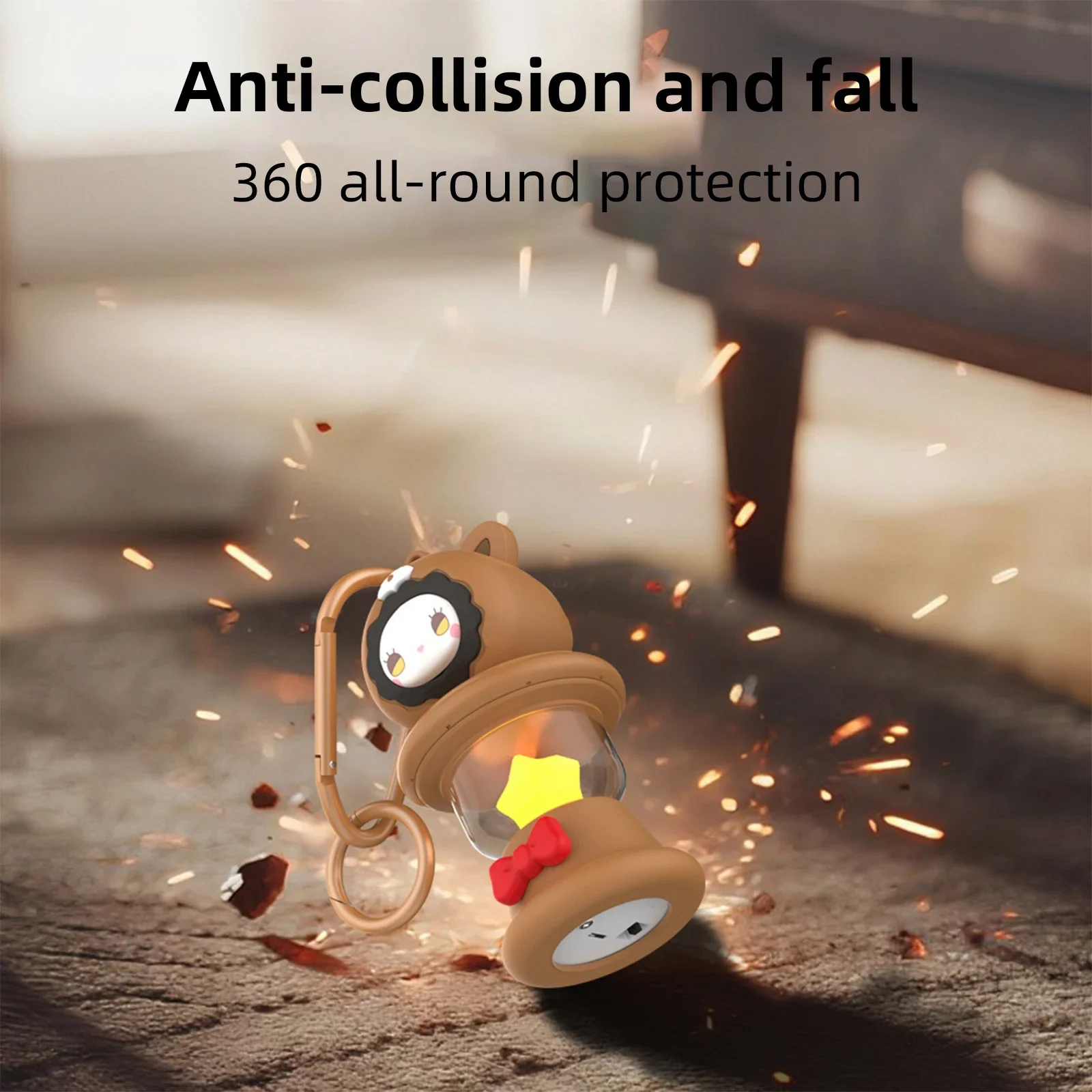 Etui na Apple AirTag z brelokiem, akcesoria z lampką nocną, uchwyt na lokalizator GPS zapobiegający zgubieniu dla dzieci, zwierząt, bagażu, plecaków.